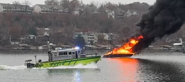 Boat Catches Fire Thursday At The Lake Of The Ozarks