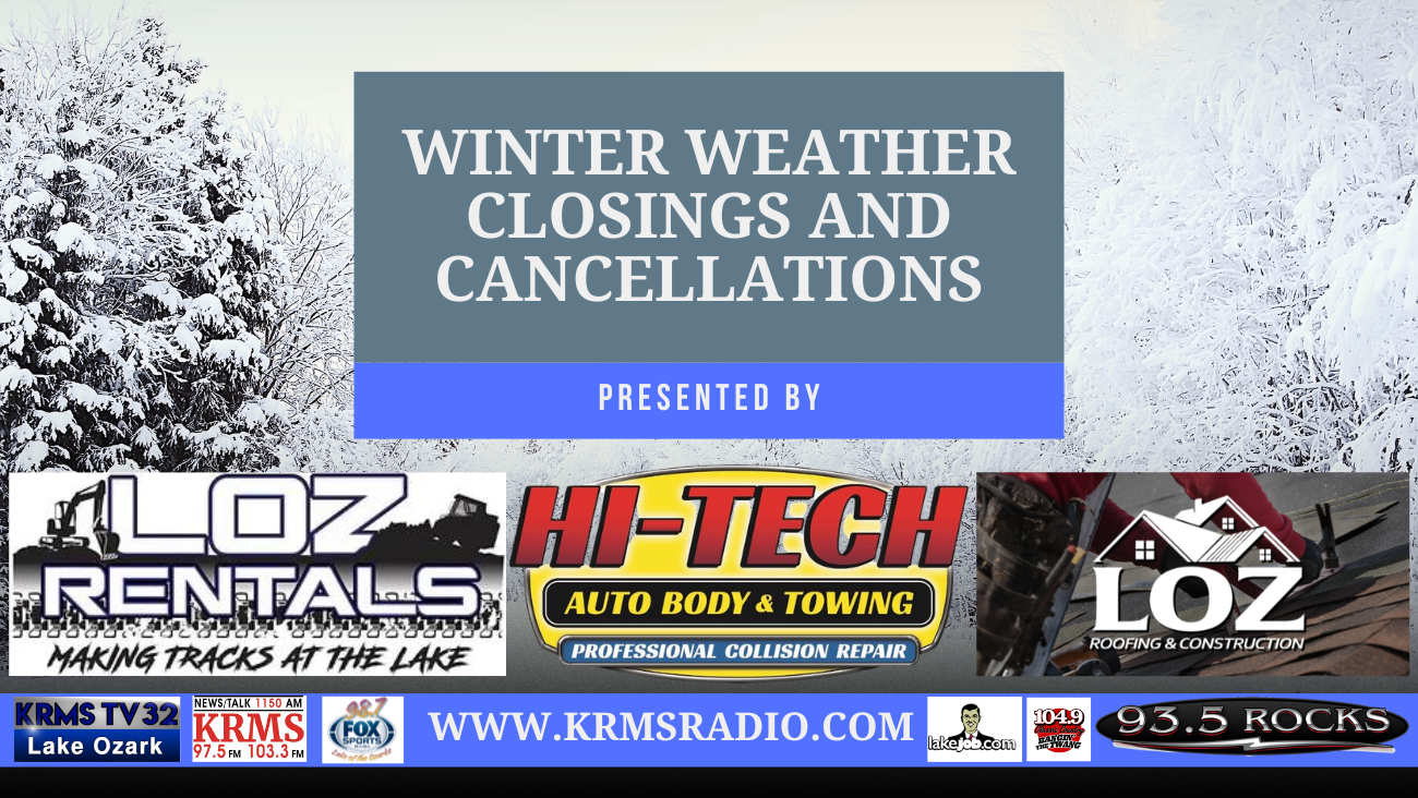 Closings And Cancellations For January 24th & 25th, 2026 At KRMSRADIO.COM