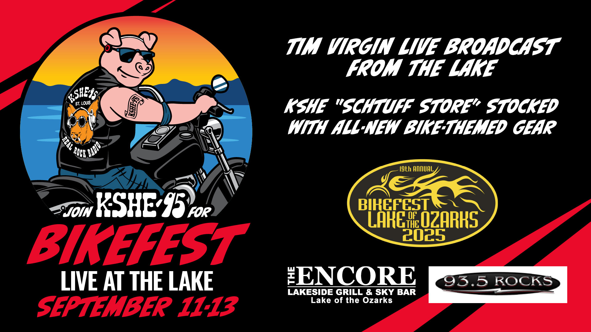 KSHE 95 & 935 ROCKS Team Up For Live Simulcast For Bikefest Weekend!
