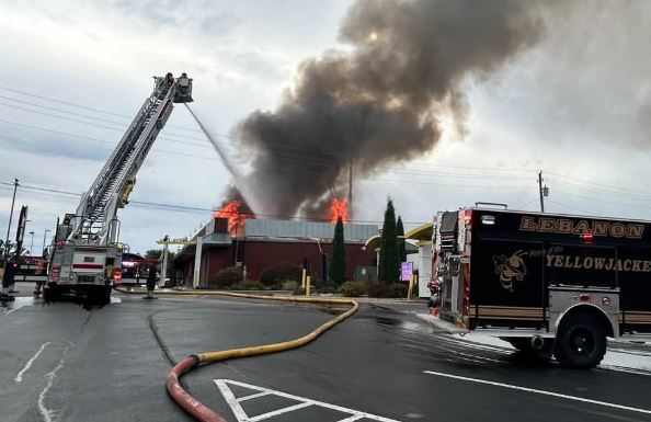 Fire Destroys McDonald's in Lebanon
