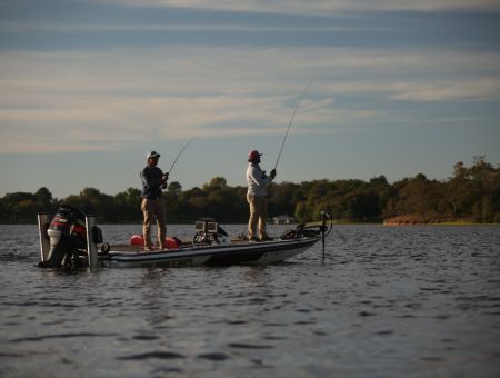 two persons on boat