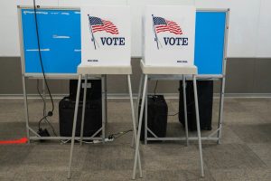 Two voting booths with