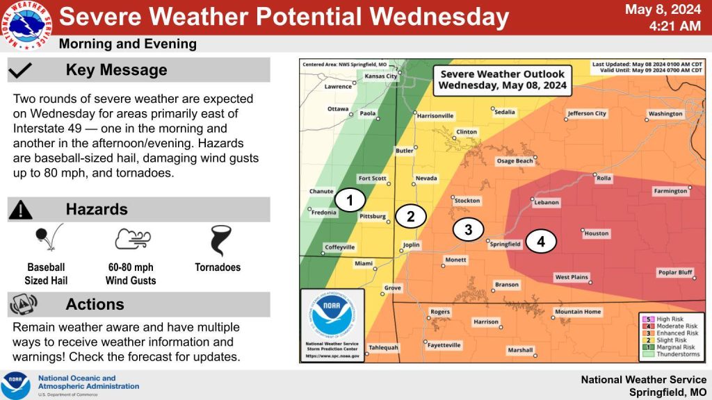 Severe Storms Set For The Lake Area Again On Wednesday