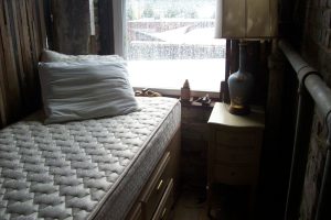 white and black bed linen